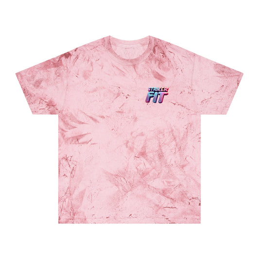 Color Blast Fitness T-Shirt with Bold 'STRIKER FIT' Print
